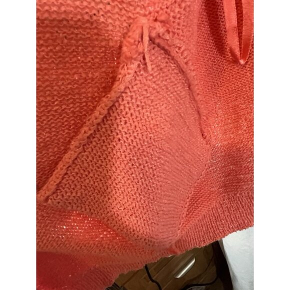 Coldwater Creek Women's XL (16) Coral Pink Knit Cartigan - Picture 5 of 9